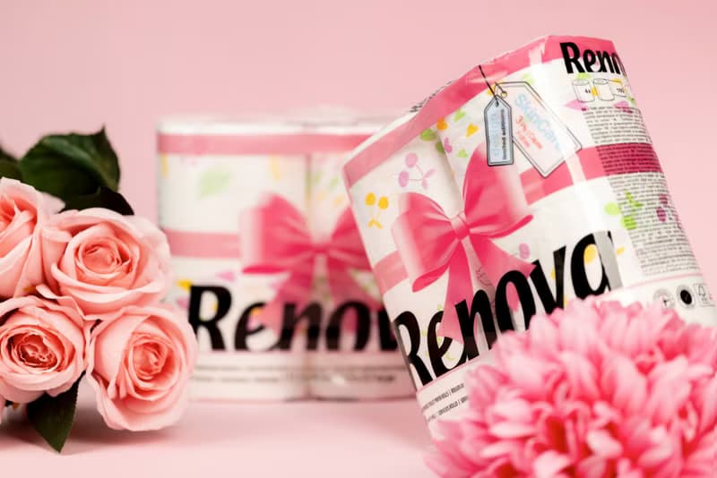 Renova春季限定印花卷筒紙巾家居裝飾儀式感南歐風情可愛印花