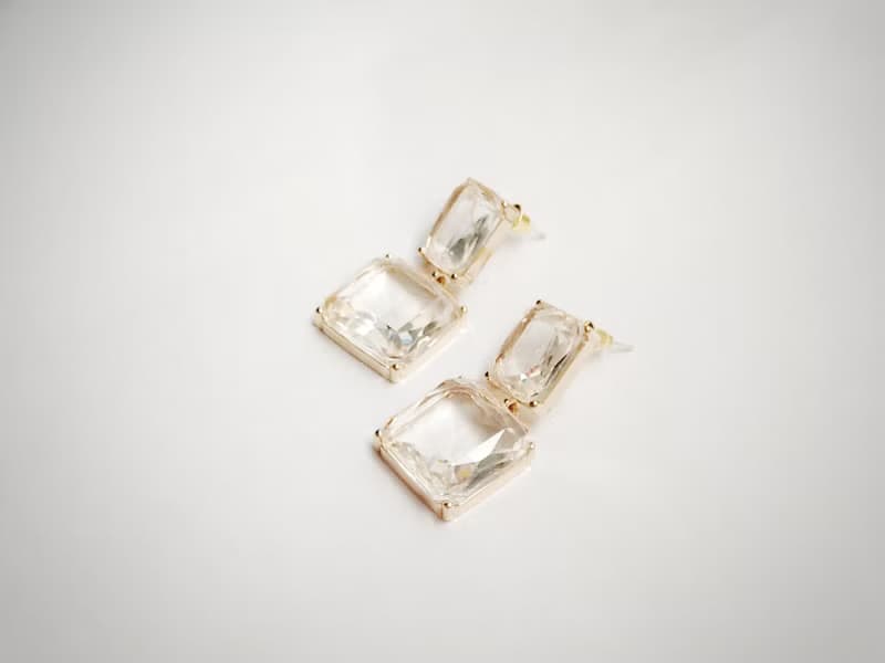 純淨白水晶 耳環 耳飾 飾品 銀 S925 金 日系 氣質 透明 寶石 透