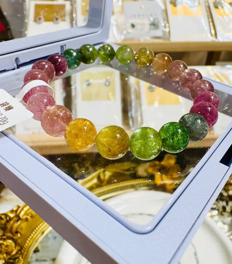 小精品天然明色彩碧璽8.5mm22.70g財富事業強磁場旺夫石電氣石
