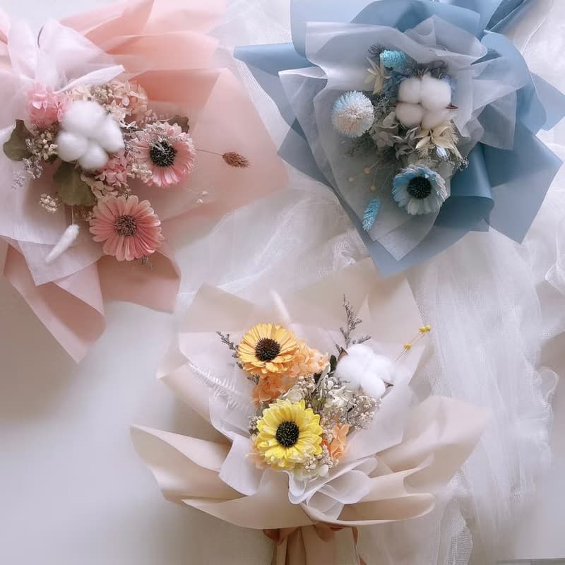 向日葵畢業花束 乾燥花 永生花
