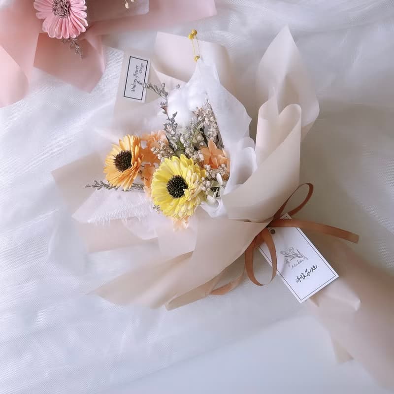 向日葵畢業花束 乾燥花 永生花