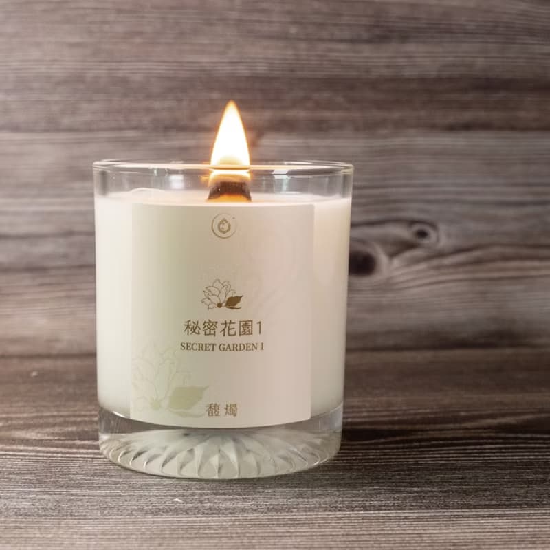 秘密花園1 | 茉莉玫瑰香氛蠟燭 | 浪漫花香手工打造