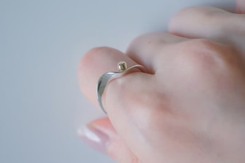 aurora ring　K10YG×silver925　オーロラリング