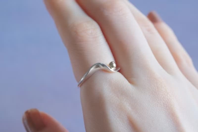 aurora ring　K10YG×silver925　オーロラリング