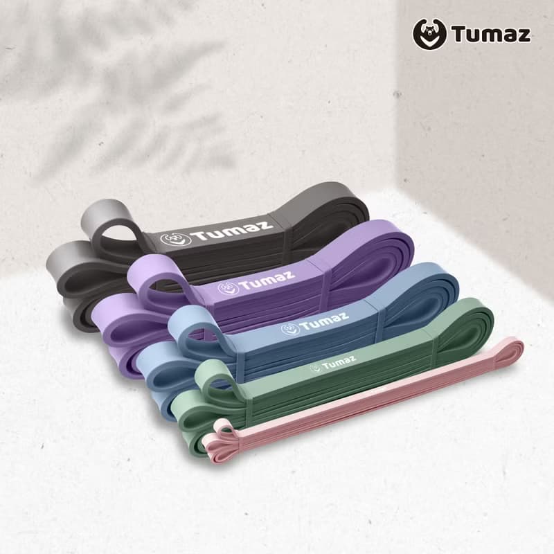 加厚橡膠訓練彈力帶 15~55磅 防滑天然乳膠 莫蘭迪色