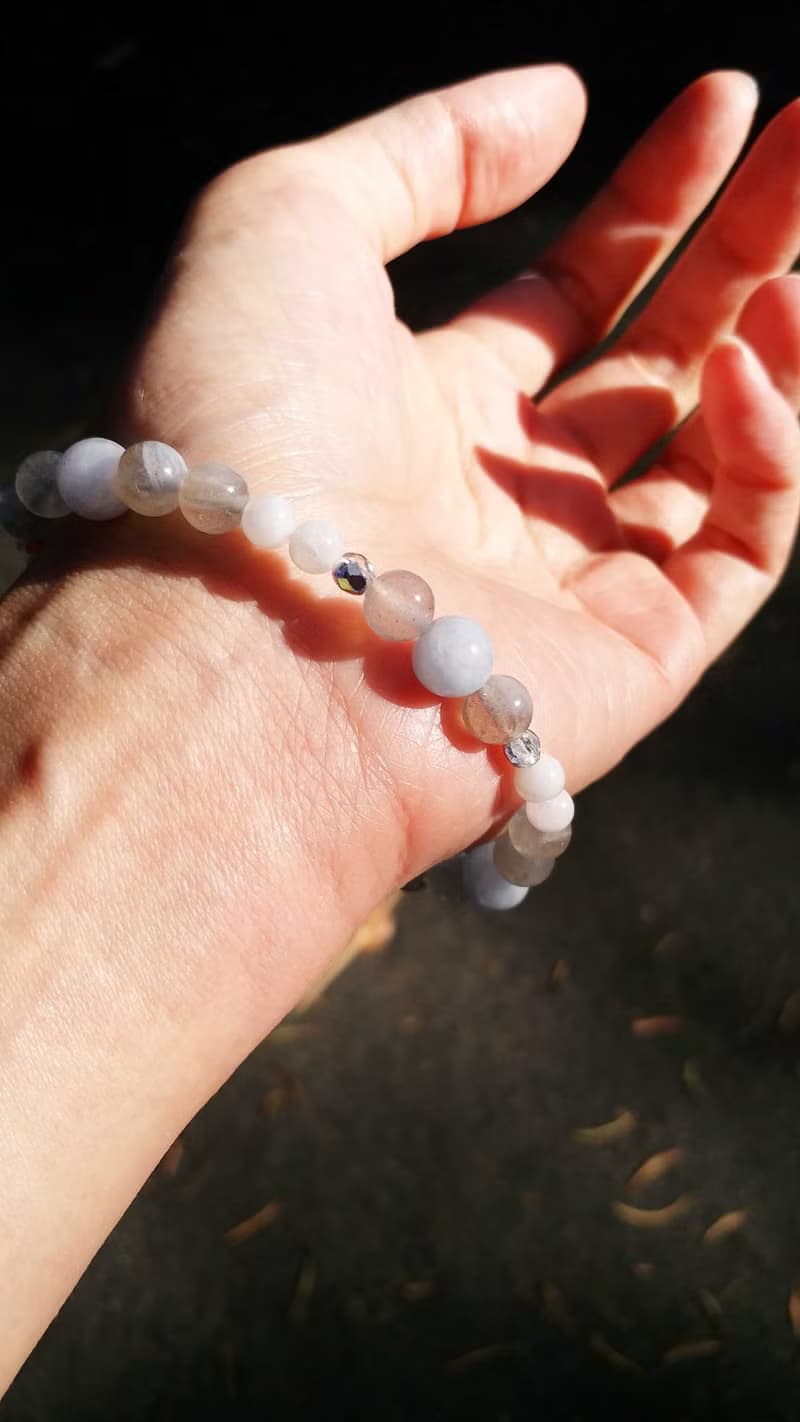 月光石 海藍寶 能量療癒 身心靈 天然石 手鍊