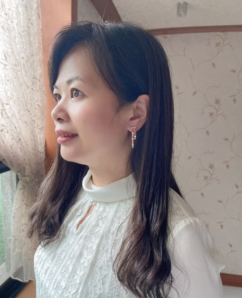 純銀八心八箭鋯石雙排耳飾 - 三色菫之歌 (可改夾)