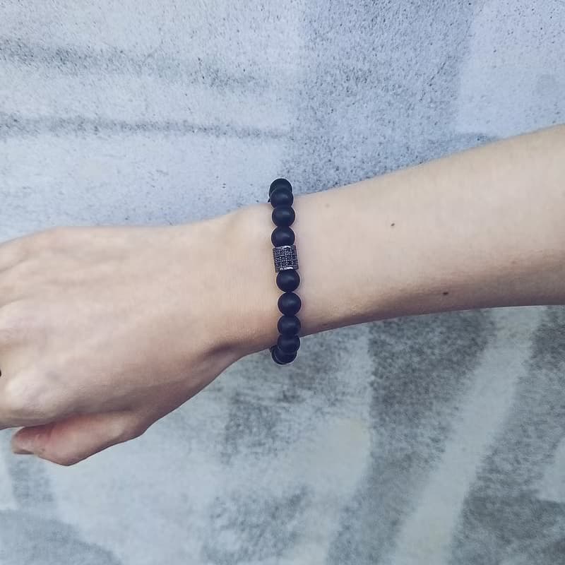 輪影Ring | 阿波羅１號 x 黑瑪瑙手鍊 _天然石 鋯石【夢想守護】
