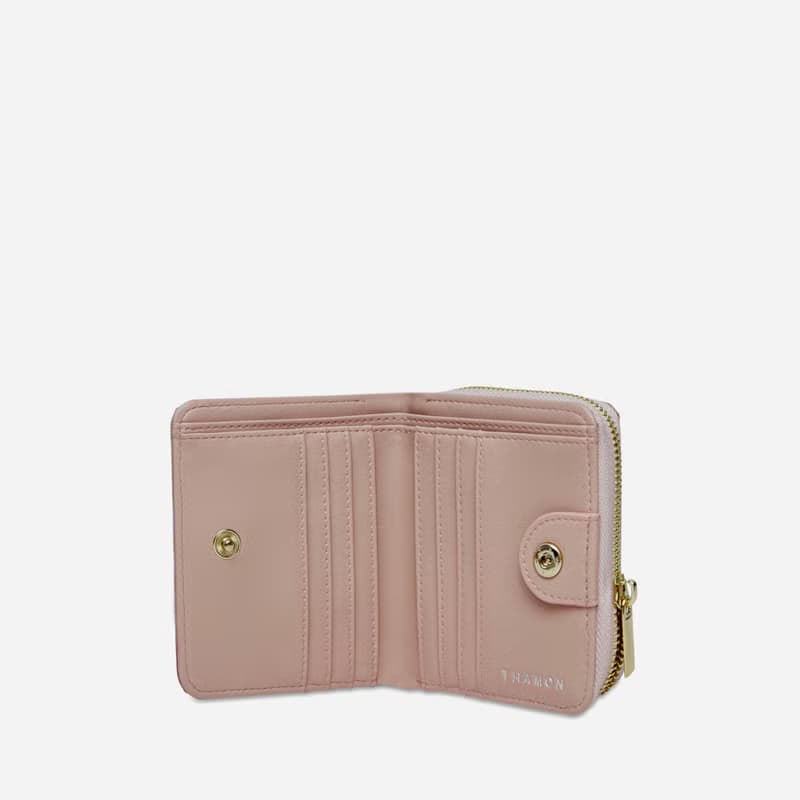 Compact Vegan Zip Wallet - Blossom