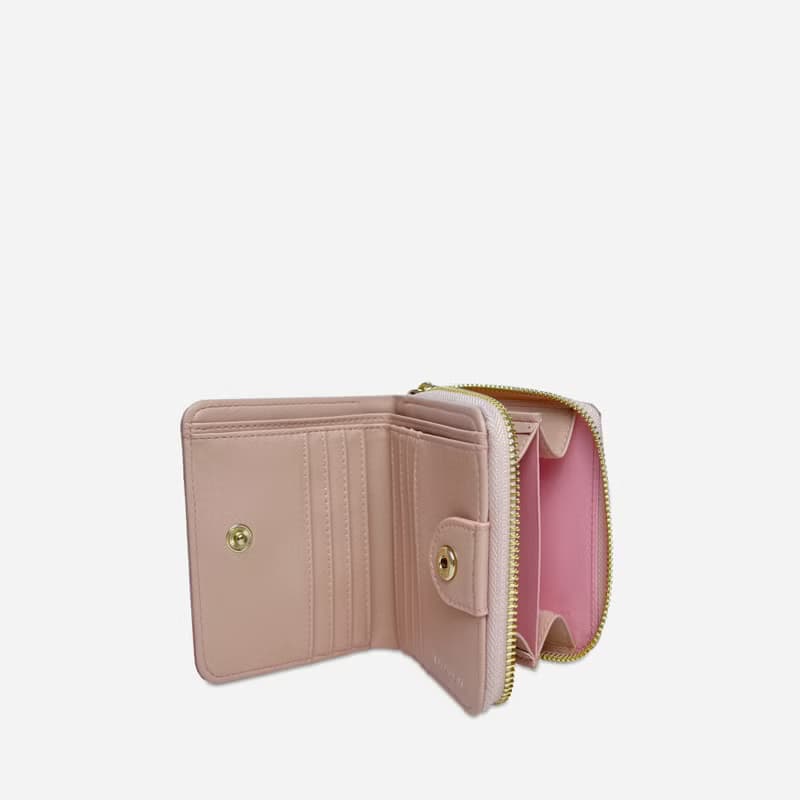 Compact Vegan Zip Wallet - Blossom