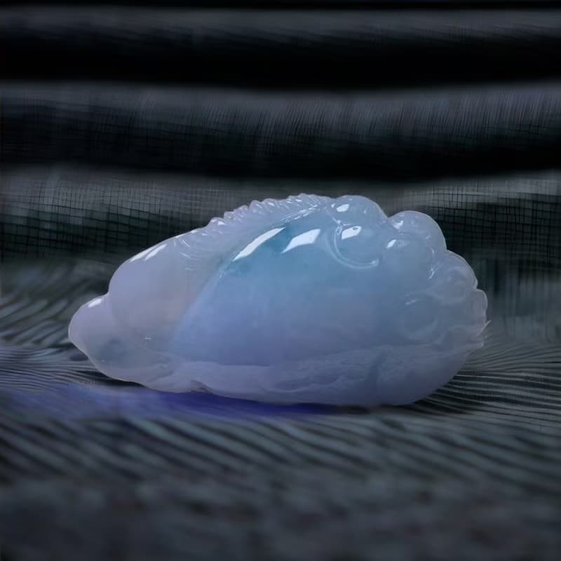 飄藍花翡翠金魚 | 天然緬甸玉A貨翡翠 | 送禮