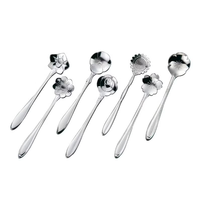 日本【SALUS 佐藤金屬】花朵系列湯匙