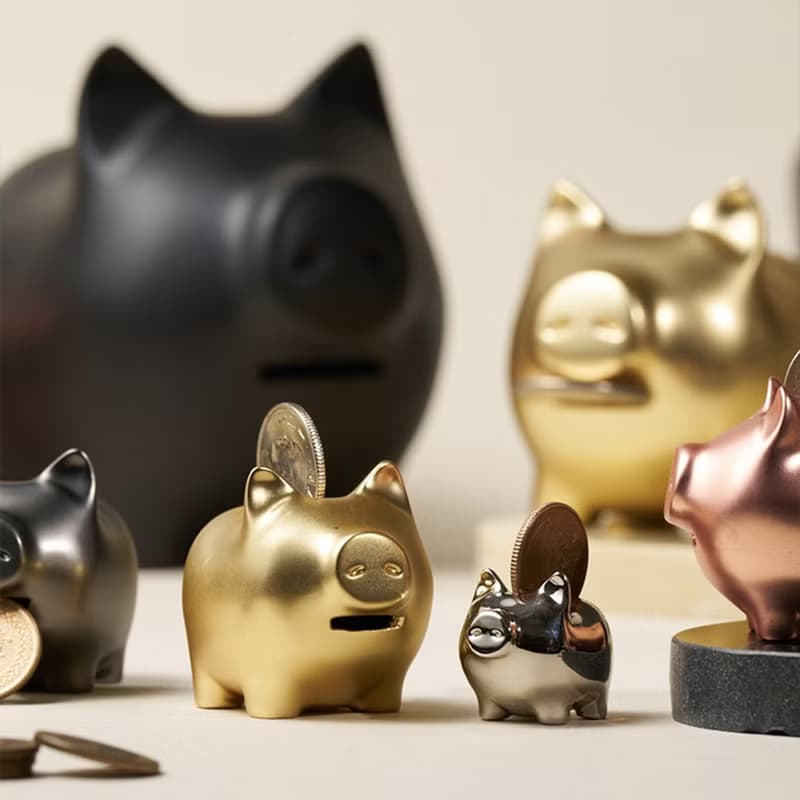 GOLDENPIG | 招財金豬 大豬小豬落御盤 霧金