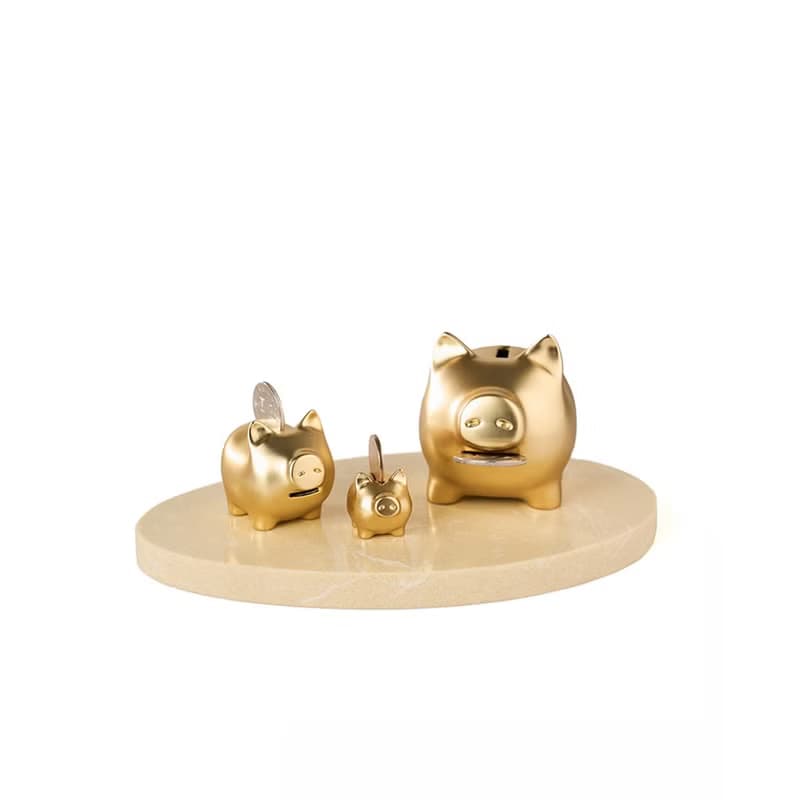 GOLDENPIG | 招財金豬 大豬小豬落御盤 霧金