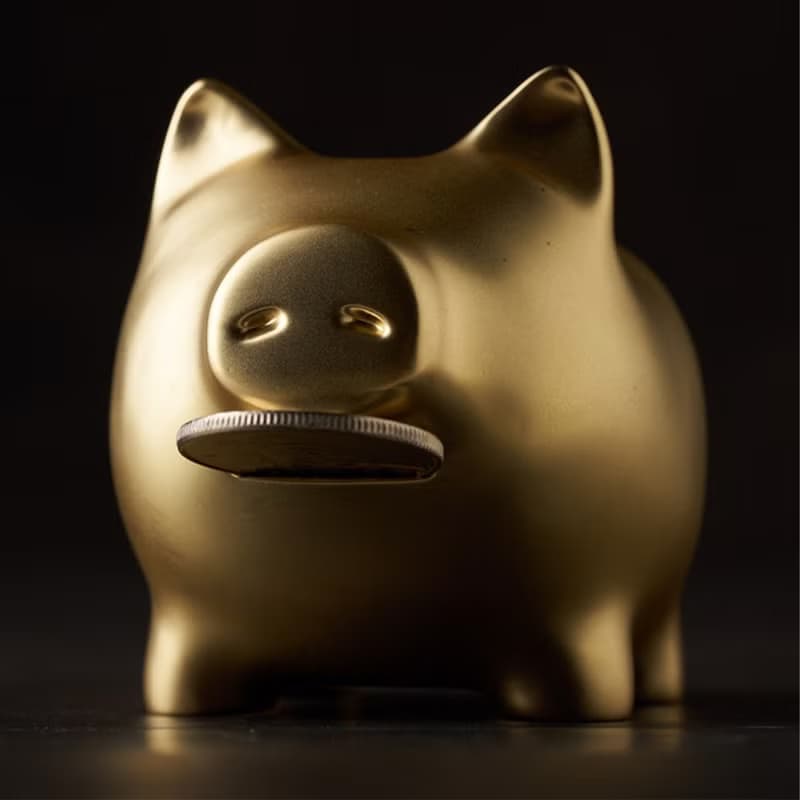 GOLDENPIG | 招財金豬 大豬小豬落御盤 霧金
