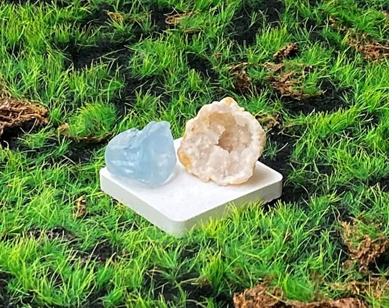 瑪瑙白晶洞 天青石 | 招財開運 療癒 | 辦公室擺件 快速出貨