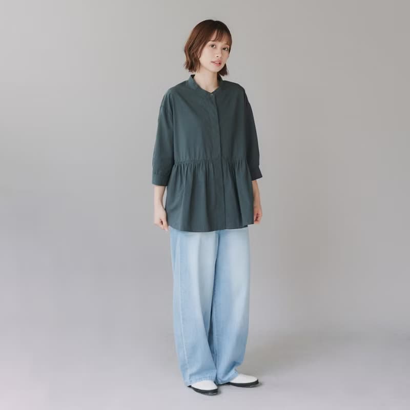【Simply Yours】小裙擺天絲襯衫 深灰F