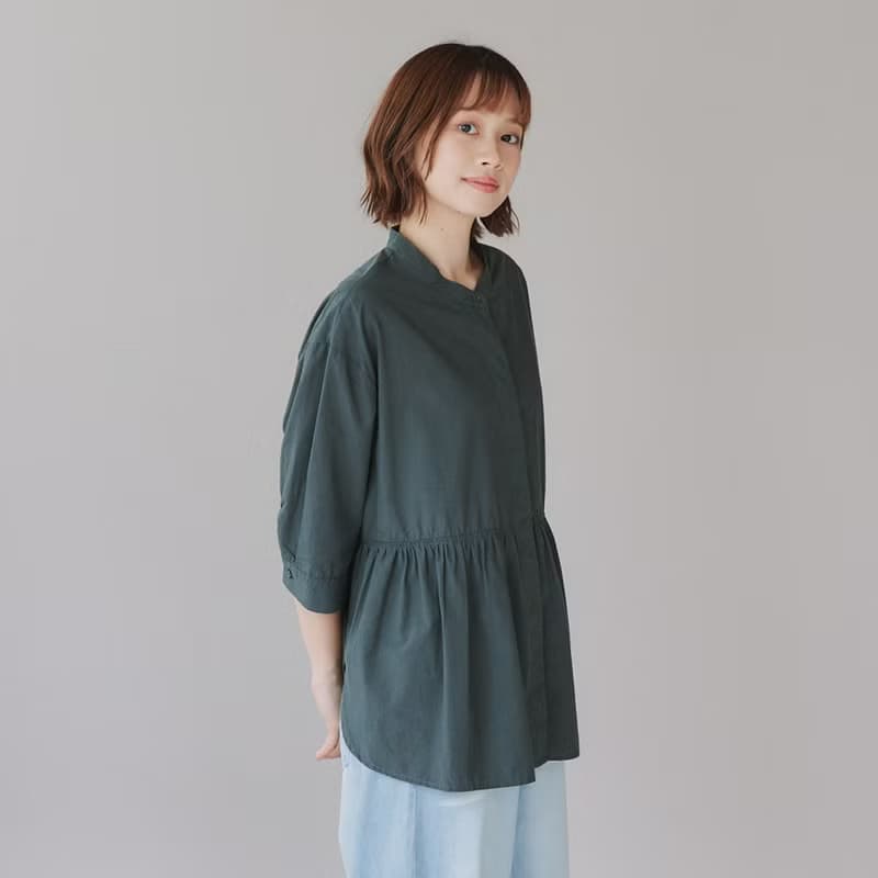 【Simply Yours】小裙擺天絲襯衫 深灰F