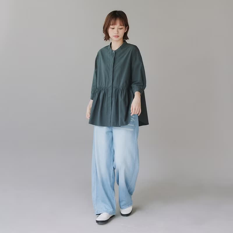 【Simply Yours】小裙擺天絲襯衫 深灰F