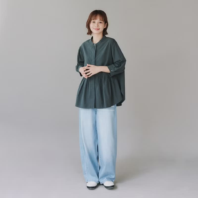【Simply Yours】小裙擺天絲襯衫 深灰F