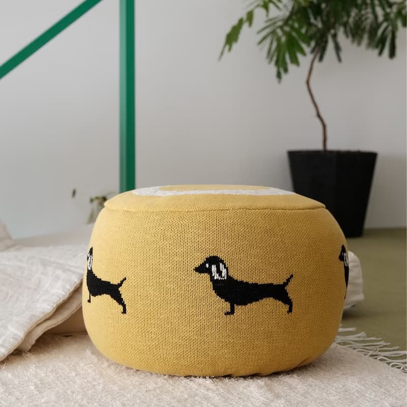 兒童房圓凳坐墩蒲團沙發腳踏擱腳蹬 生日喬遷禮物可愛北歐風臘腸