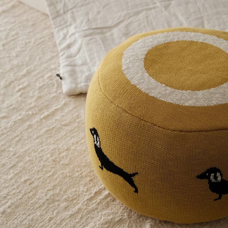 兒童房圓凳坐墩蒲團沙發腳踏擱腳蹬 生日喬遷禮物可愛北歐風臘腸