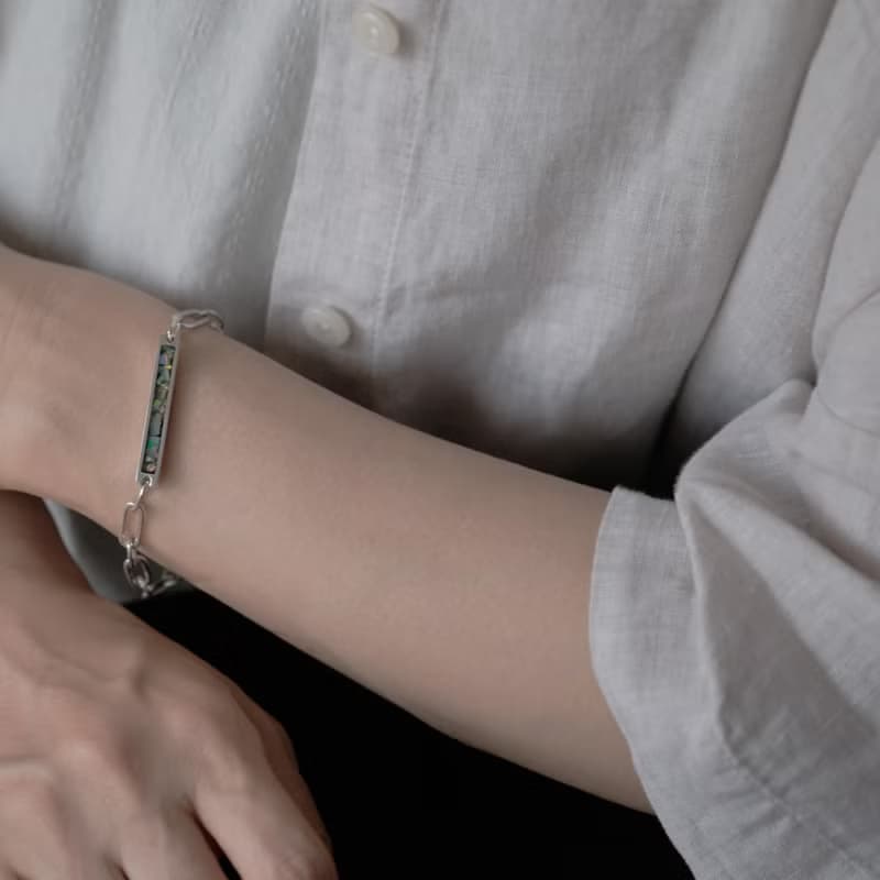 オパール 銀河 ブレスレット シルバー925