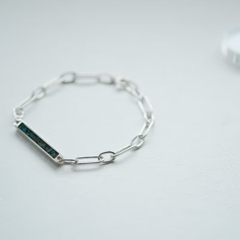 オパール 銀河 ブレスレット シルバー925