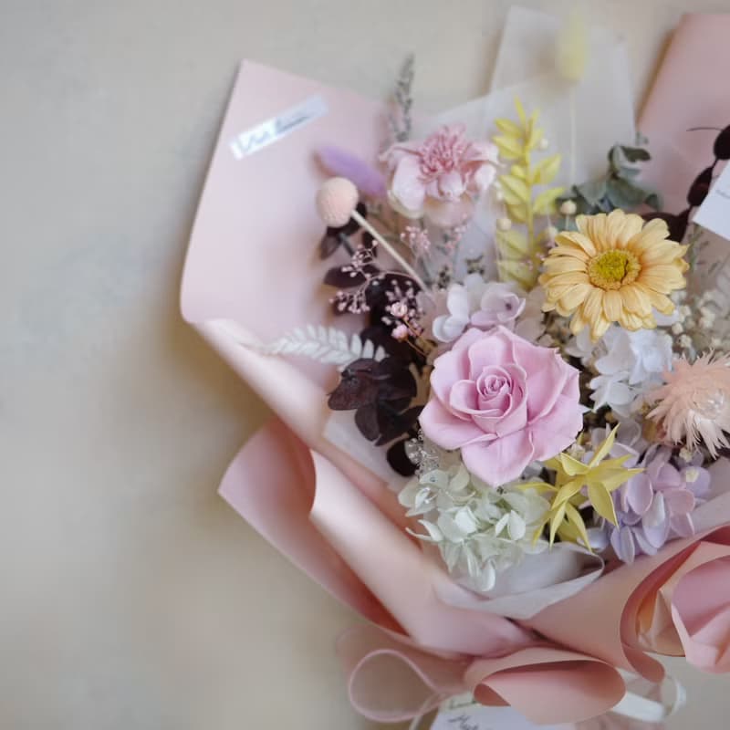 【遇見恆久】飛越藍海永生花花束 含盒 共2款