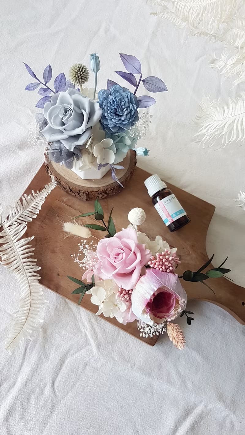 【線上】波希米亞風香氛石盆花。手作材料包+教學影片