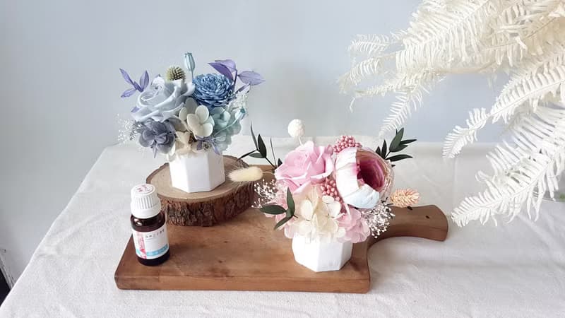 【線上】波希米亞風香氛石盆花。手作材料包+教學影片