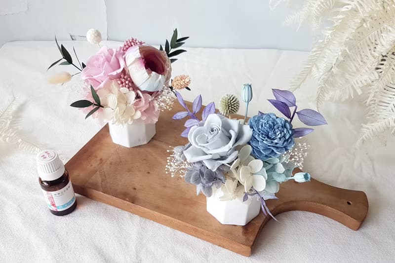 【線上】波希米亞風香氛石盆花。手作材料包+教學影片