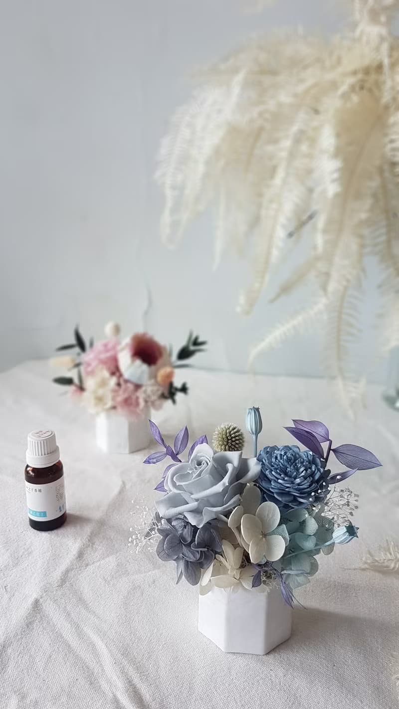 【線上】波希米亞風香氛石盆花。手作材料包+教學影片