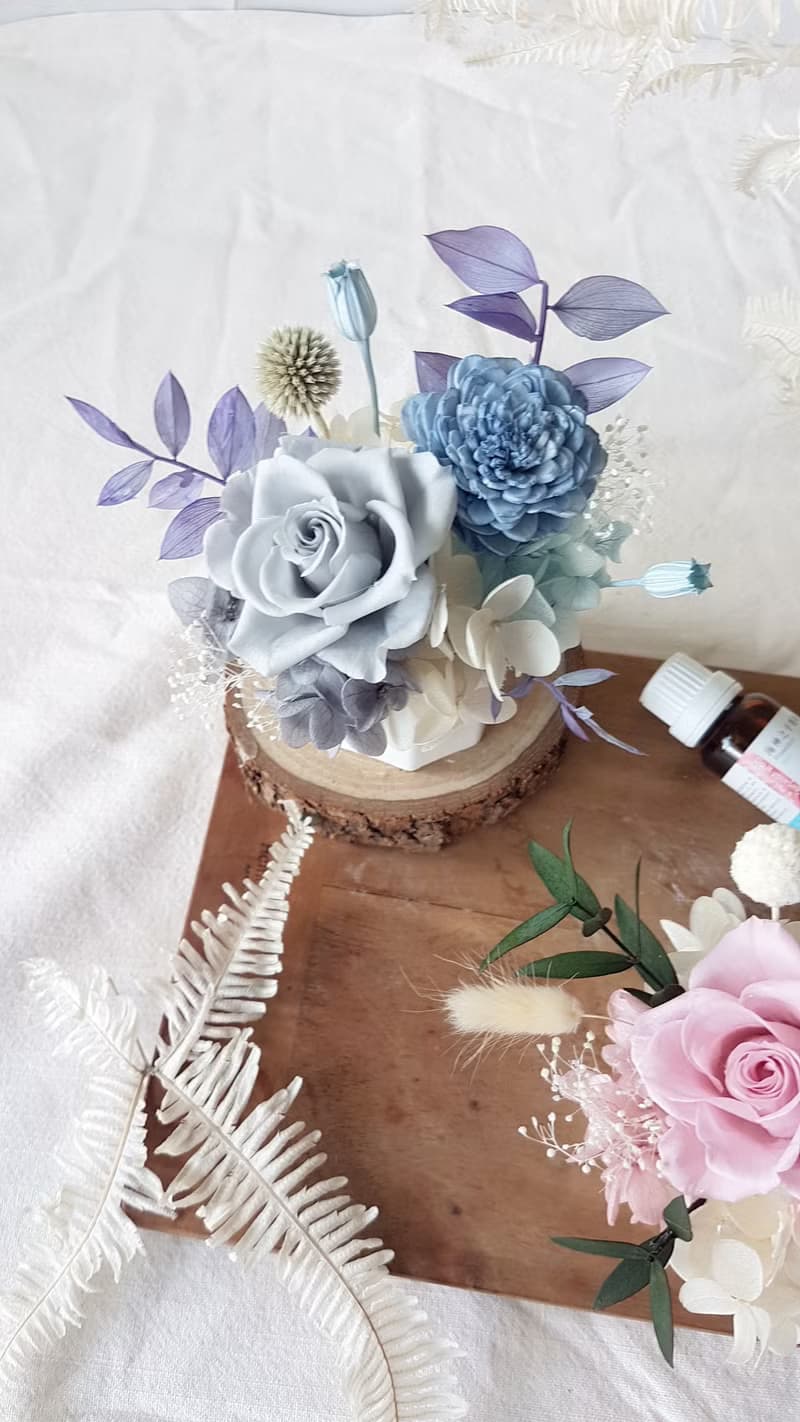 【線上】波希米亞風香氛石盆花。手作材料包+教學影片