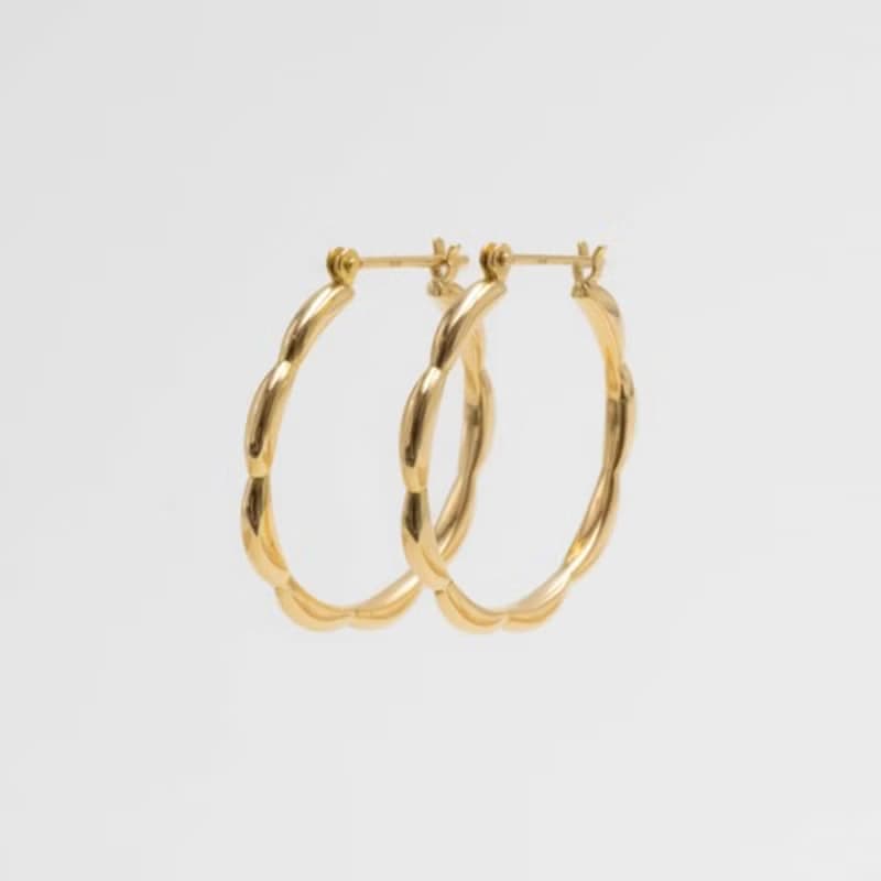 Ripple Earrings M Gold