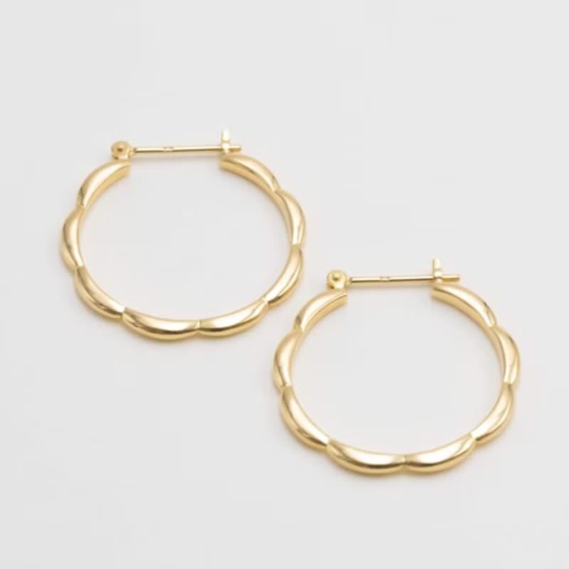 Ripple Earrings M Gold