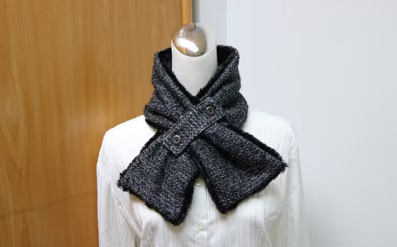 可調式短圍巾.scarf 保暖圍脖 雙面雙色 大人.小孩均適用