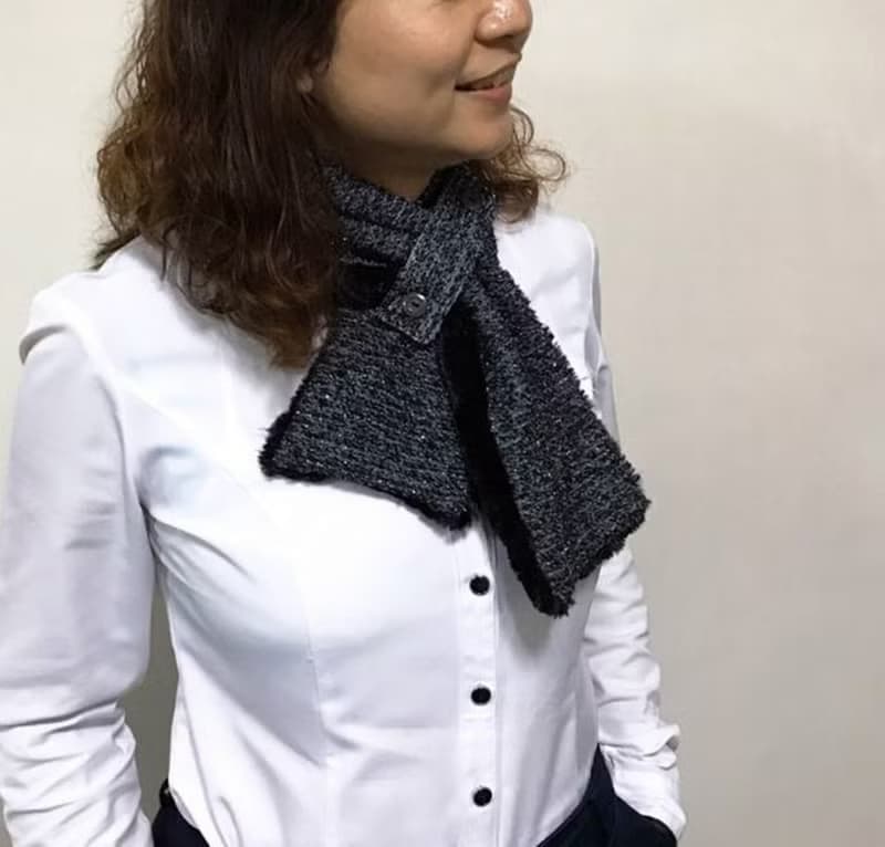 可調式短圍巾.scarf 保暖圍脖 雙面雙色 大人.小孩均適用