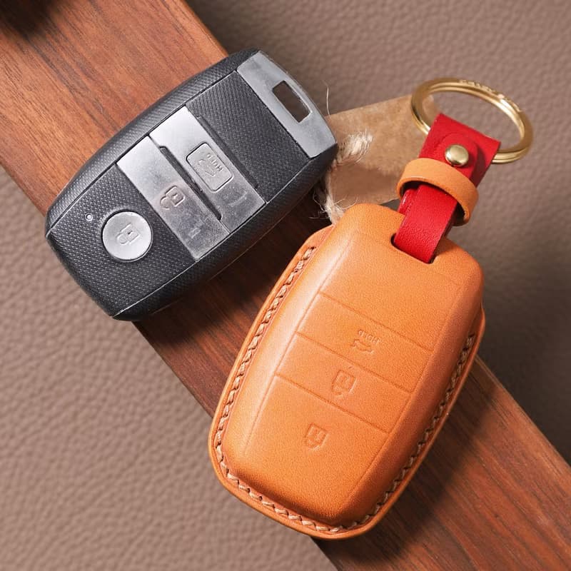 【瘋匠訂制】全手工鑰匙套義大利進口植鞣牛皮For Kia Motors起亞