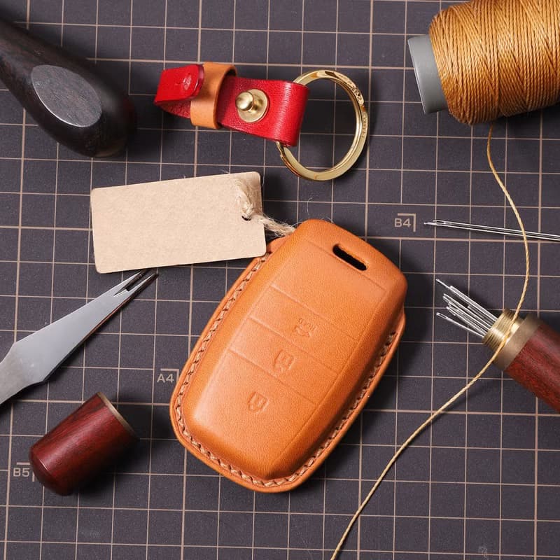 【瘋匠訂制】全手工鑰匙套義大利進口植鞣牛皮For Kia Motors起亞