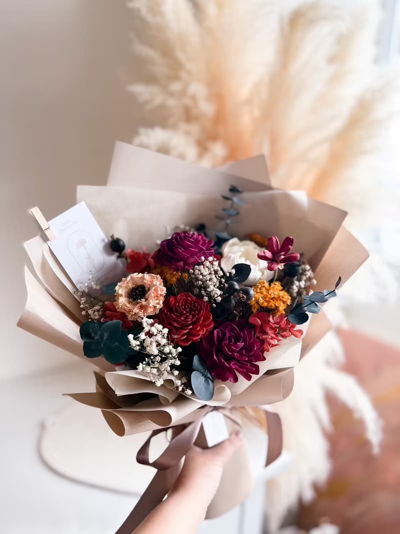 波西米亞圓舞曲乾燥花花束 l 情人節 l 母親節 l 畢業花束