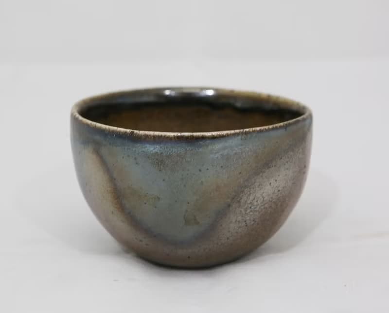 柴燒墨紋金銀彩杯