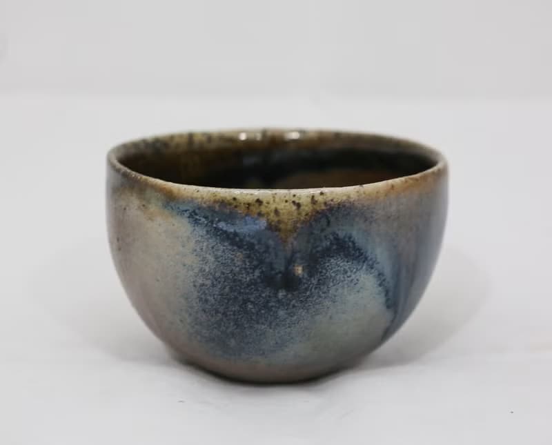 柴燒墨紋金銀彩杯