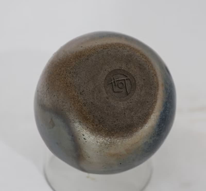 柴燒墨紋金銀彩杯