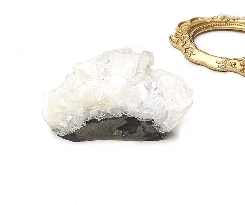 天然原礦白色鑽石魚眼石 水晶 家居 辦公室 擺件 療癒水晶