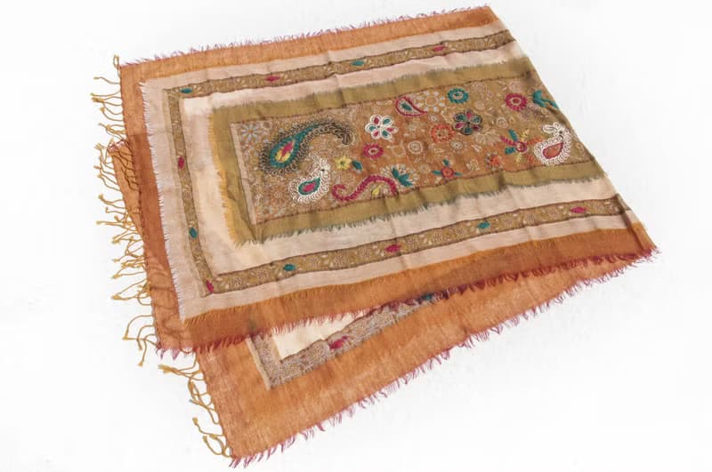保暖毛毯 刺繡羊毛披肩/針織圍巾/刺繡圍巾/羊絨披巾/喀什米爾Cashmere 聖誕節禮物 交換禮物 母親節 父親節-花