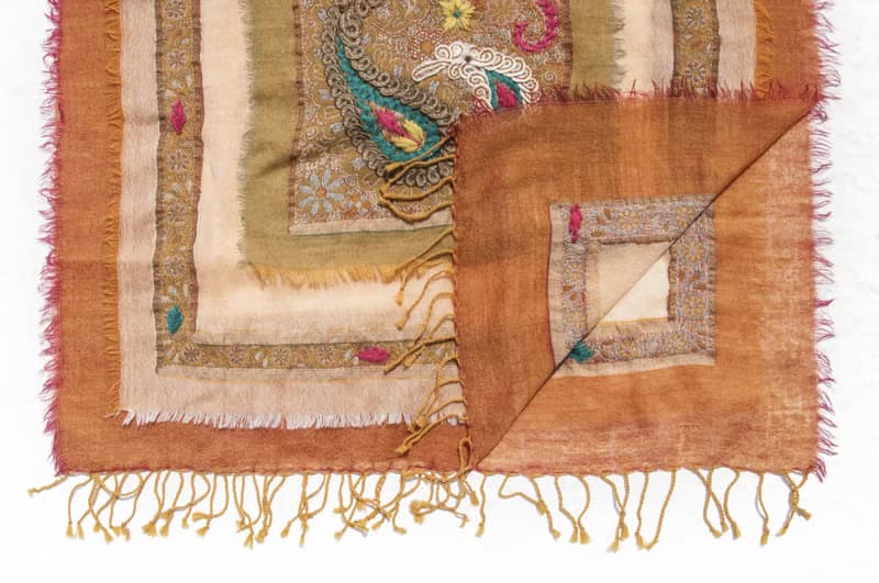 保暖毛毯 刺繡羊毛披肩/針織圍巾/刺繡圍巾/羊絨披巾/喀什米爾Cashmere 聖誕節禮物 交換禮物 母親節 父親節-花