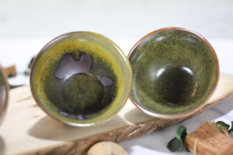 【送禮好物】50ml 柴燒 鐵釉 茶杯四入組 鶯歌名家葉敏祥作