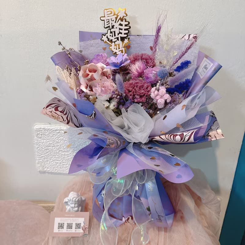 康乃馨花束-奢華有錢花特大款-含真鈔300元