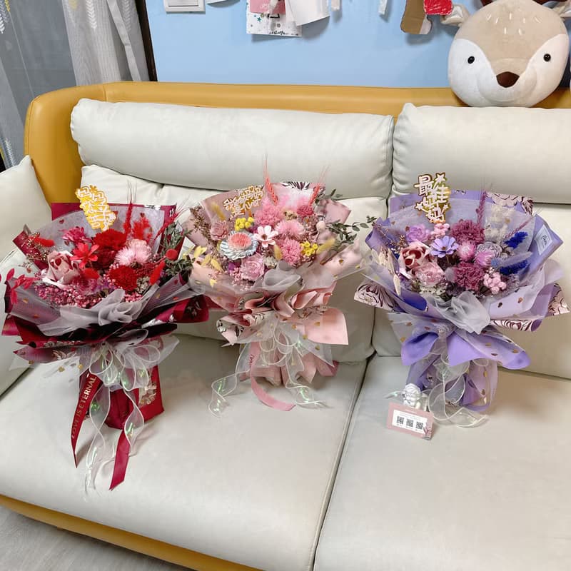 康乃馨花束-奢華有錢花特大款-含真鈔300元